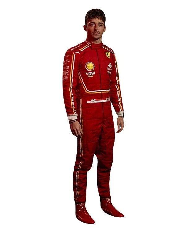 2024 charles leclerc Ferrari F1 Suit - Creative Racewears
