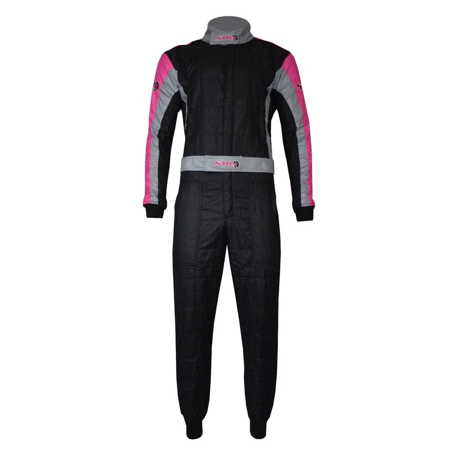 STR “Club” Race Suit – Triple Layer FIA Approved Black Pink