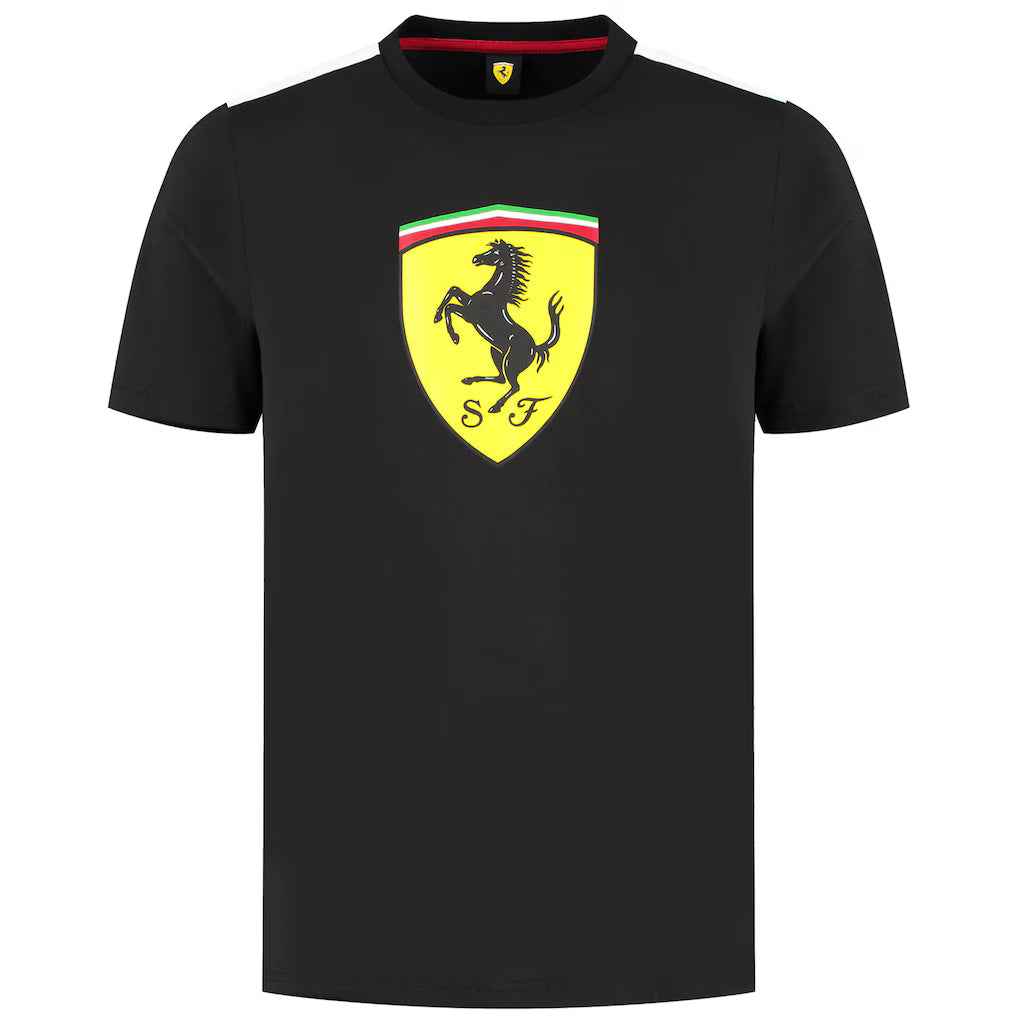 Scuderia Ferrari Puma Large Shield T-Shirt - Black