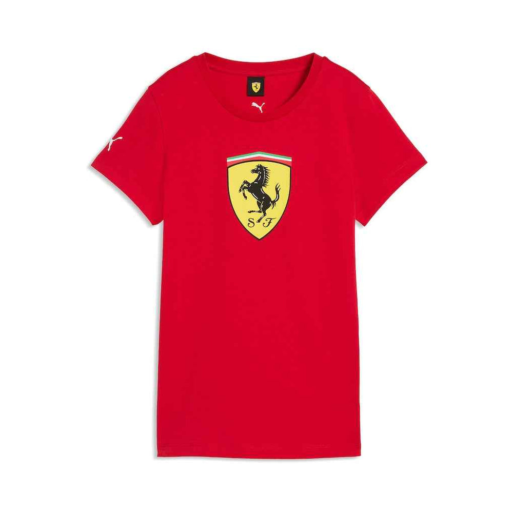 Scuderia Ferrari Puma Large Shield T-Shirt - Red - Womens