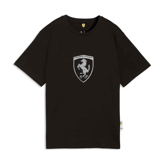 Scuderia Ferrari Shield T-Shirt by Puma - Womens - Black
