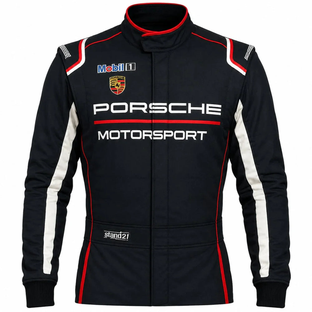 Porsche Motorsport Race Suit La Couture Hybrid, black - Creative Racewears